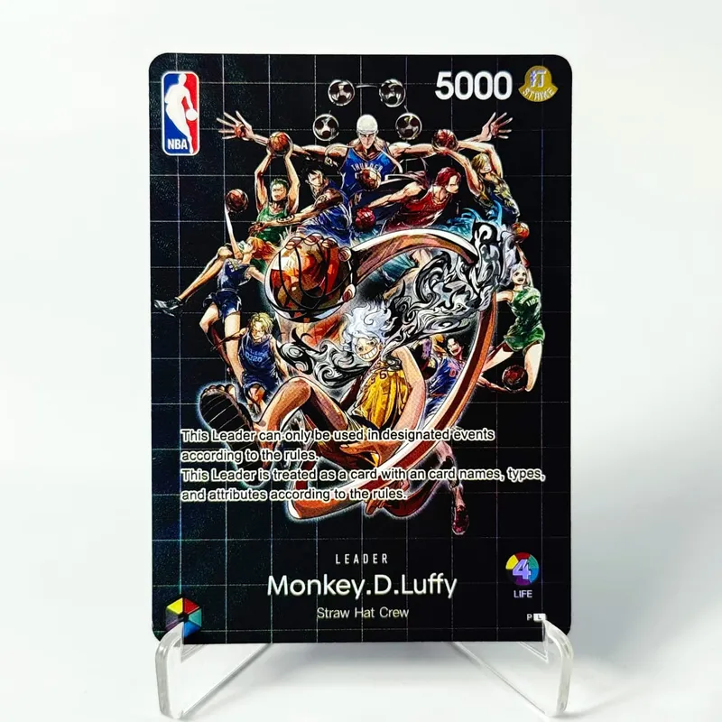 One Piece US College Basketball Luffy Promo Card Straw Hat Crew Anime Collectibles Replica High Quality Cards Foil Texture Card — image 8