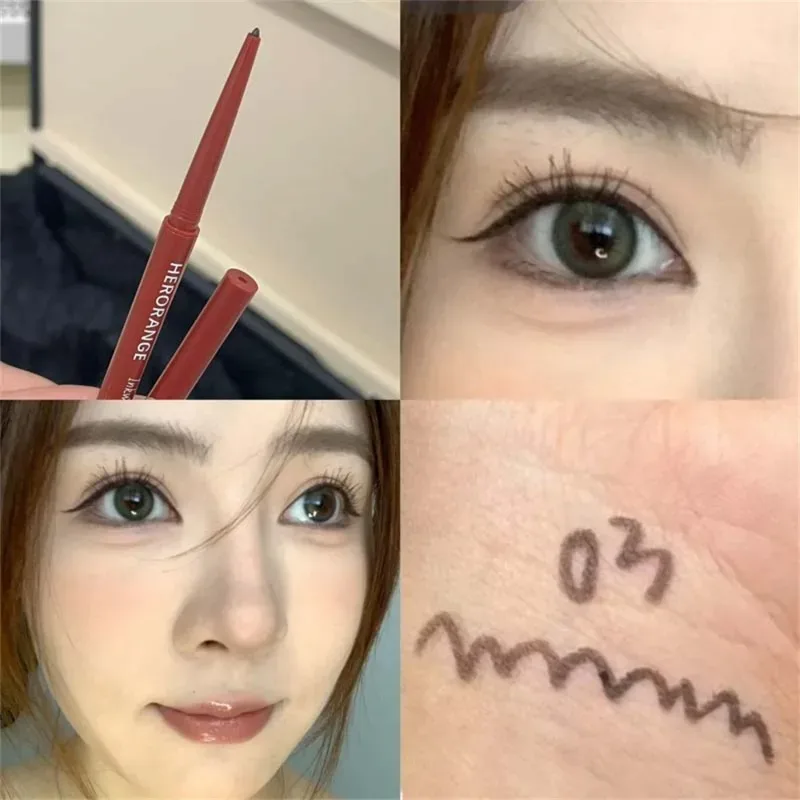 12 Colors Eyeliner Pencil Wine Red Waterproof Lasting Matte Brown Eyeshadow Contour Stick High Pigment Lying Silkworm Eye Makeup