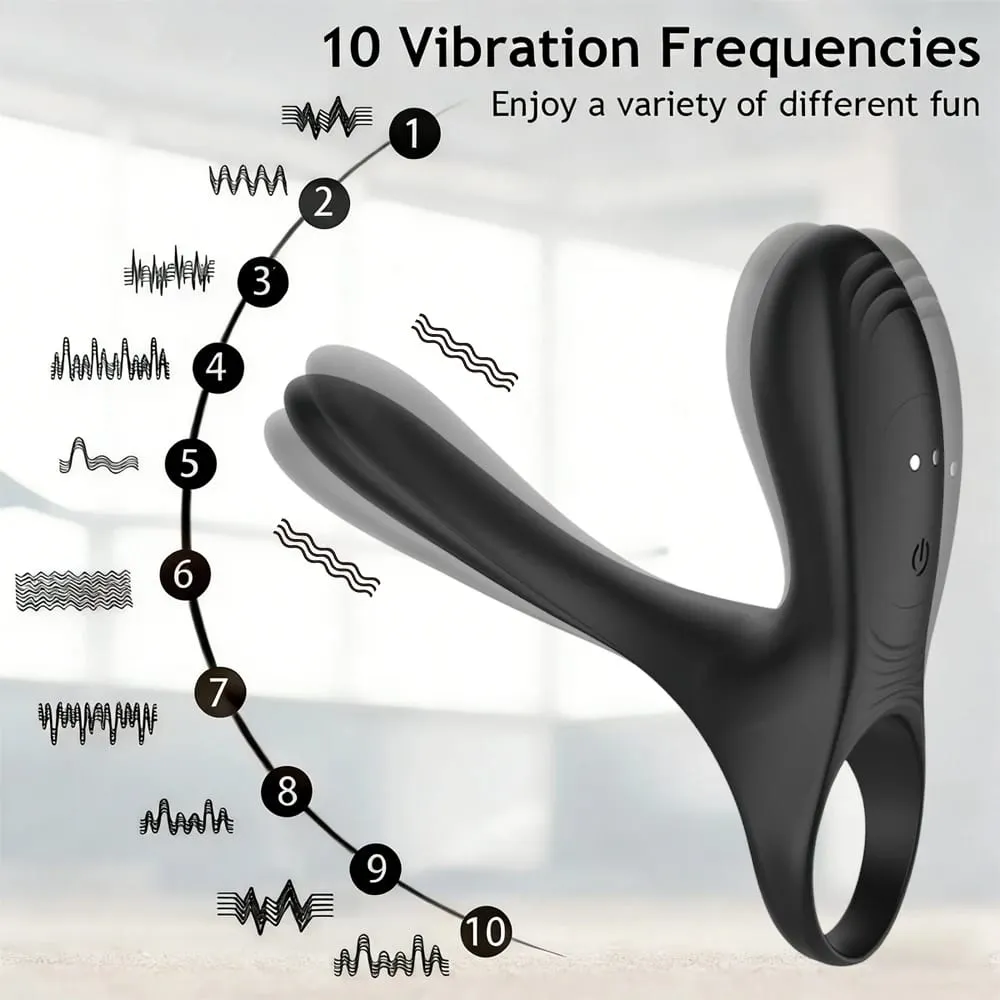 Penis Ring Vibrator Wireless Remote Control Clitoral Stimulation Delay Ejaculation Enlargement Erection for Men Male Sex Toys