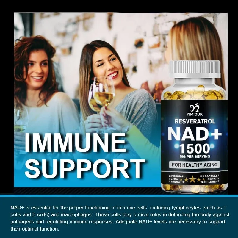 1500 mg suplementu NAD - Liposomalny suplement NAD + z resweratrolem Wytrzymałość i zdrowe starzenie się - Kapsułki wzmacniające — image 4