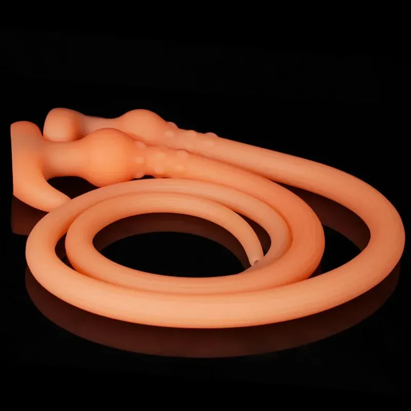 105CM Long Anal Plug Wearable Silicone Buttplug Hollow Anus Vagina Cleaner Dilator Sex Toys For Women Men Gay Prostate Massager — image 5