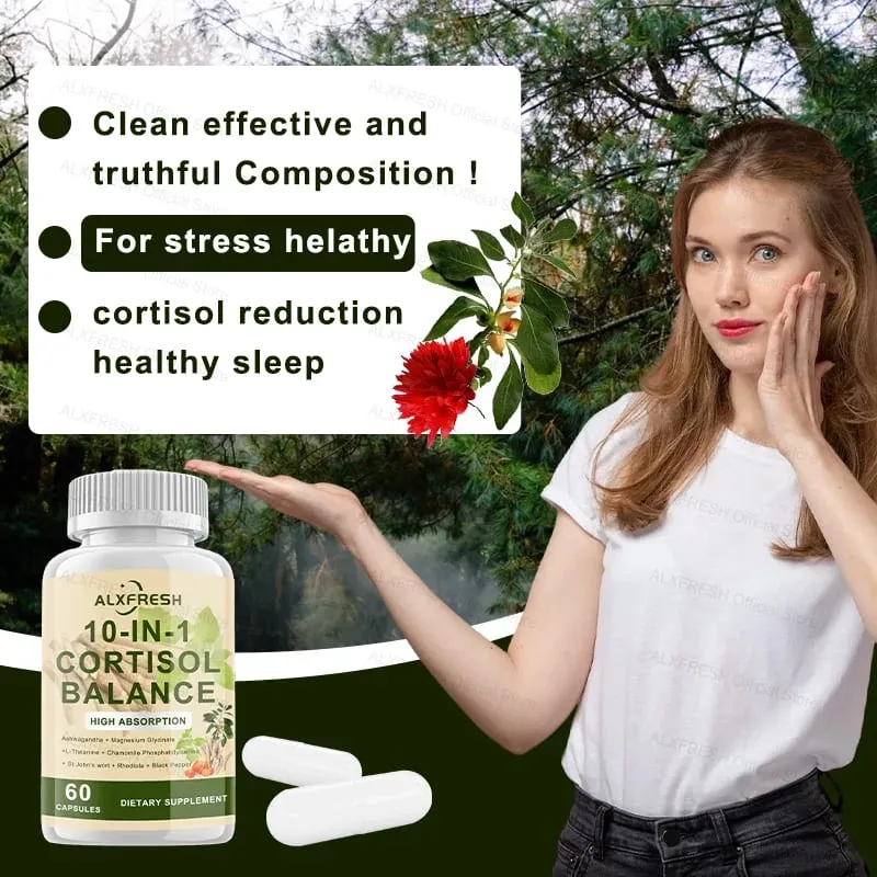 Cortisol Capsules Relieve Stress Anxiety Improve Sleep Quality Promote Physical Recovery Reduce Abdominal Fat Protect cognitive