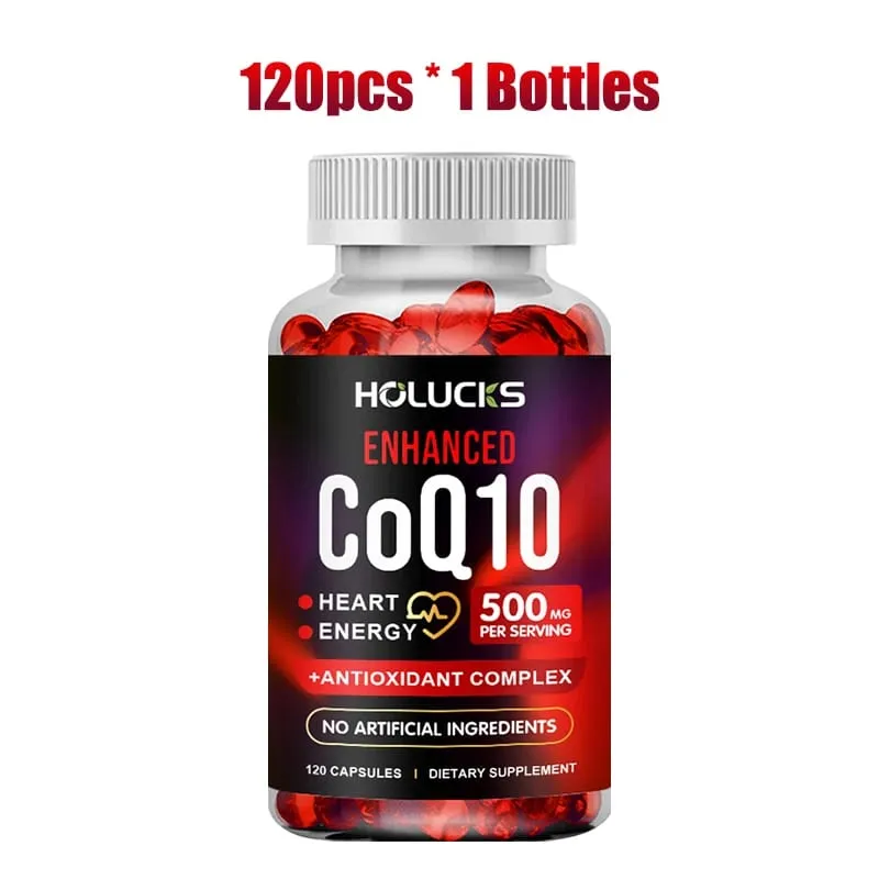 Buy 1 Get 1 Free! CoQ10 500mg Supplement for Heart Health Energy Production & Antioxidant Promotes Radiance Men & Women