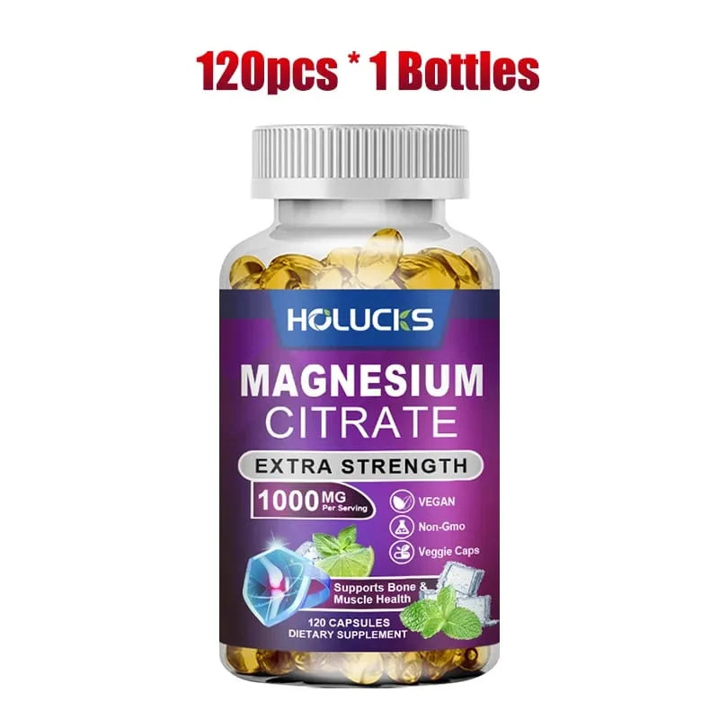 Buy 1 Get 1 Free! Magnesium Citrate 1000mg Supplement for Constipation Relief Muscle Cramps & Better Sleep Women & Men