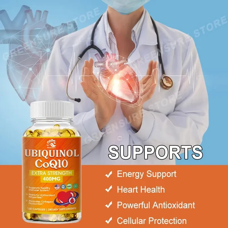 Buy 3 Get 1 Free - CoQ10 Capsules (Ubiquinone) 400mg - Support for Brain Heart & Energy Health – High Absorption Supplement — image 3