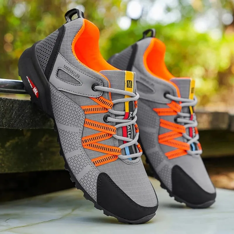 Breathable and lightweight men's shoes casual sports shoes outdoor hiking shoes. Street walking shoes — image 4