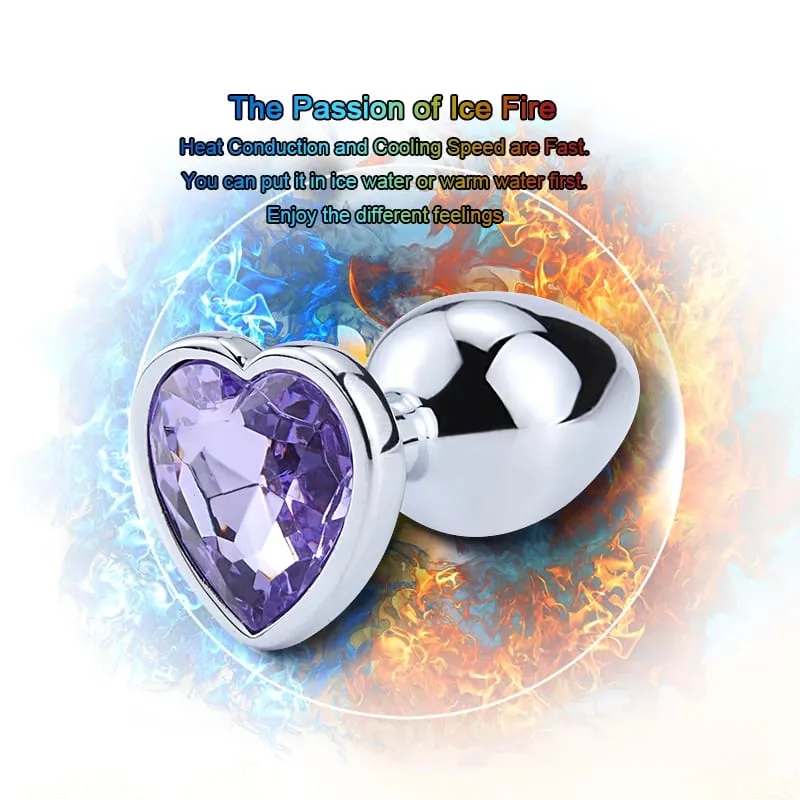 Anal Plug Heart 3 Sizes Stainless Steel Crystal Anal Plug Removable Butt Plug Stimulator Anal Sex Toys Prostate Massager Dildo — image 5