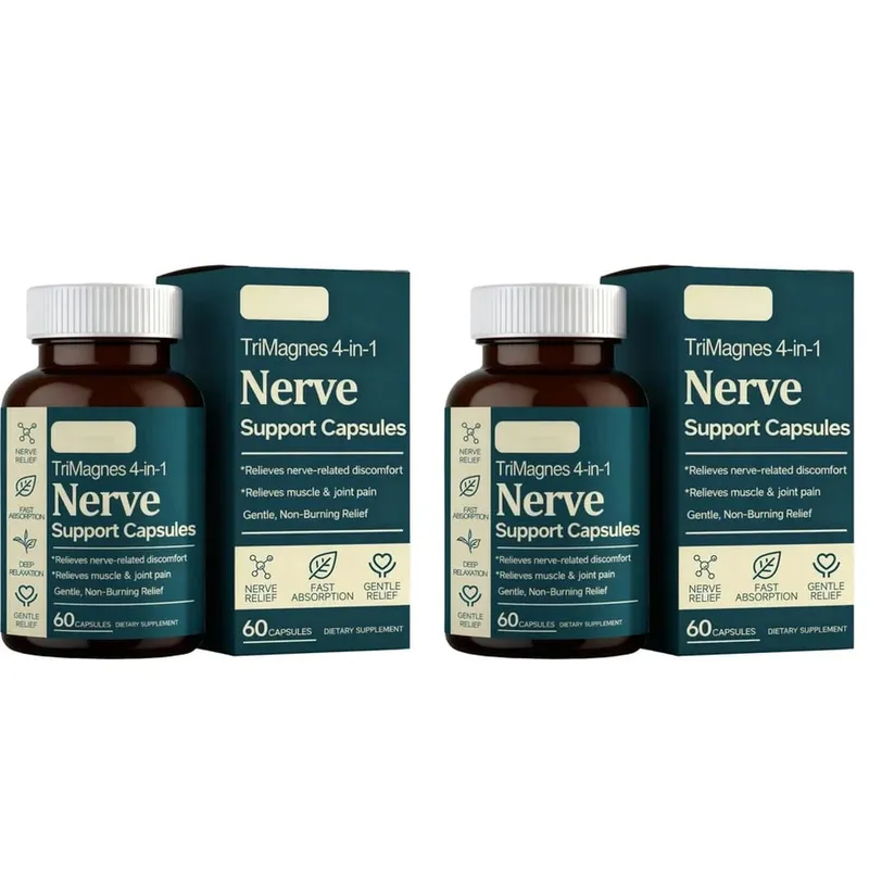 Magnesium Citrate Glycinate Malate Capsules with Turmeric Extract Supports Nerve Health Muscle Relaxation Sleep Wellness 60 Ct — image 7