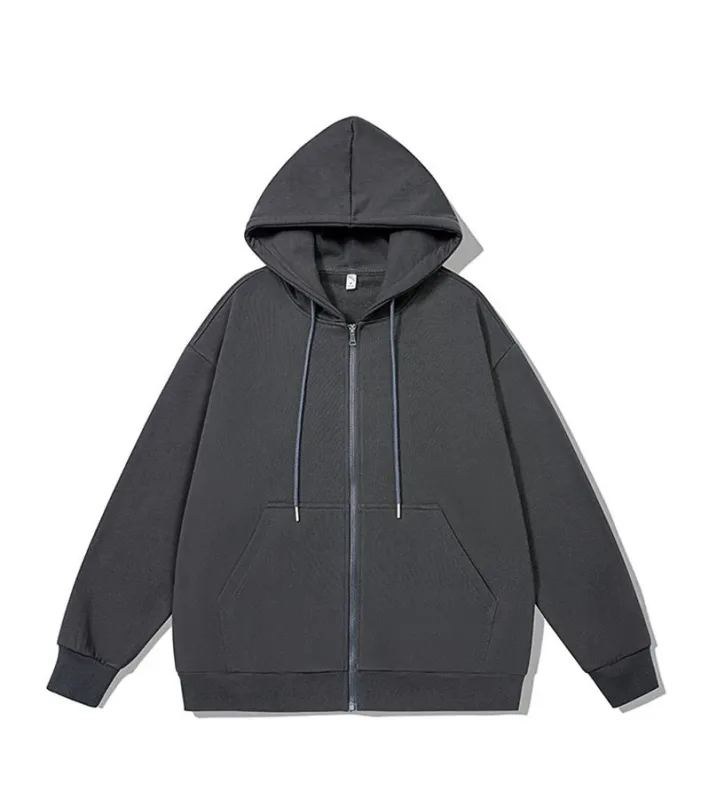 Men's Long Sleeve Zipper Hoodie Autumn Winter Fashion Casual Loose Fit Sweatshirt Sportswear Male Outfit — image 5