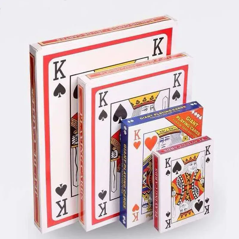 Giant Playing Cards Jumbo Size Oversized Carnival Birthday Wedding Party Favors Fun Challenges Company Team Building Games Props