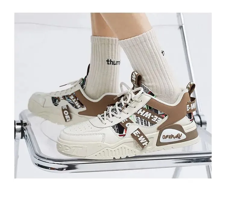 2026 Casual Sneakers New Fashion Leather Sneakers New Skateboard Mens Shoes Outdoor Running Sports Shoes Hiking Tennis Platform