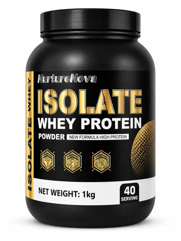 Isolate Whey Protein Powder 1kg High Protein Sports Nutrition Shake Fast Mixing Daily Fitness Nutrition 40 Servings Vanilla