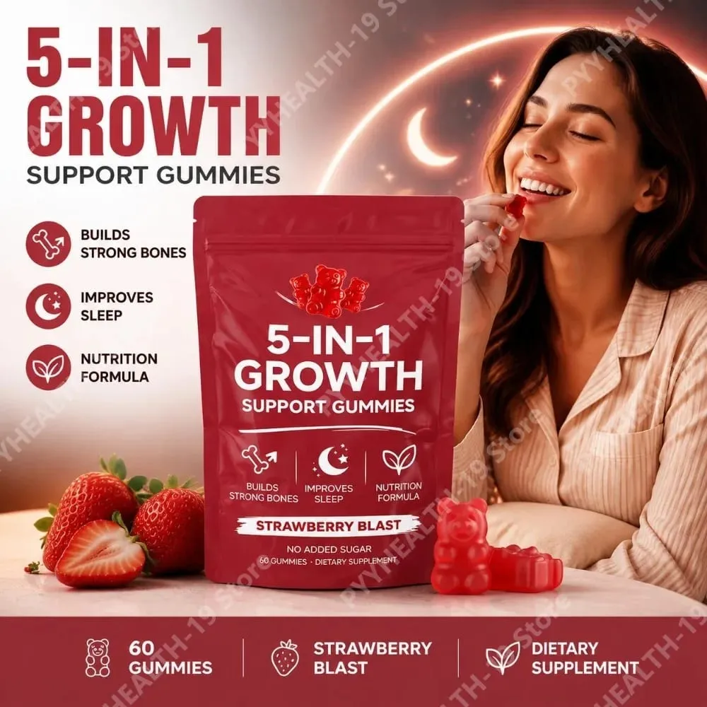 Nutrition Gummies with Vitamin K2 D3 Calcium & Magnesium for Bone Health & Relaxation Sleep Wellness Support Adults 60 Gummies — image 2
