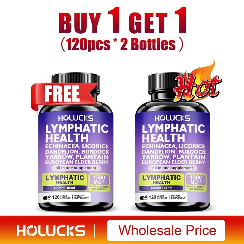 Lymphatic Capsules 1300mg Supplement Support Aids Lipedema Hormone Balance Natural Detox for Clear Skin & Vitality — image 10