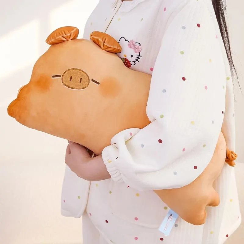 50cm Cute Toast Pillow Soft Plush Sofa Cushion Adorable Cat Rabbit Pig Bread Shape Hugging Pillow Gifts For Home Decor — image 6