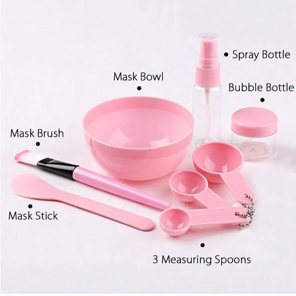 Sada misky na míchání pleťové masky DIY Nástroj na míchání obličejové masky se silikonovou maskou Mísa na make-up štětce Špachtle Krása Péče o pleť Krása Zdraví
