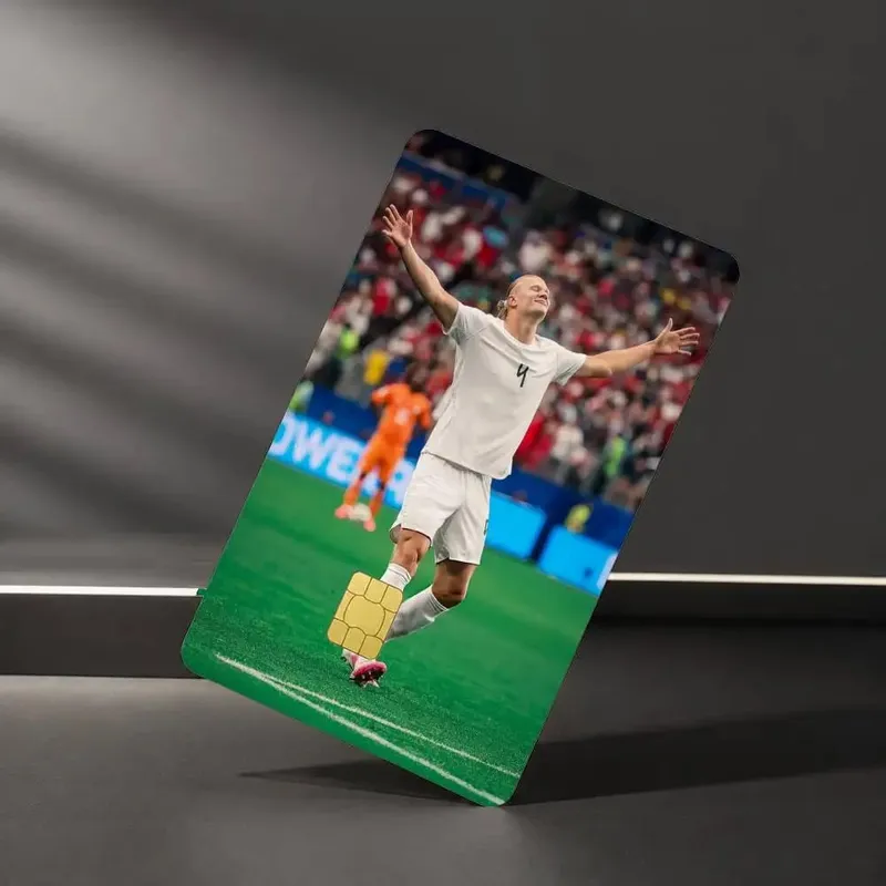 Football Star E-Erling H-Haaland Sticker Film Tape Skin for Credit Card Debit Card Waterproof Stickers — image 4