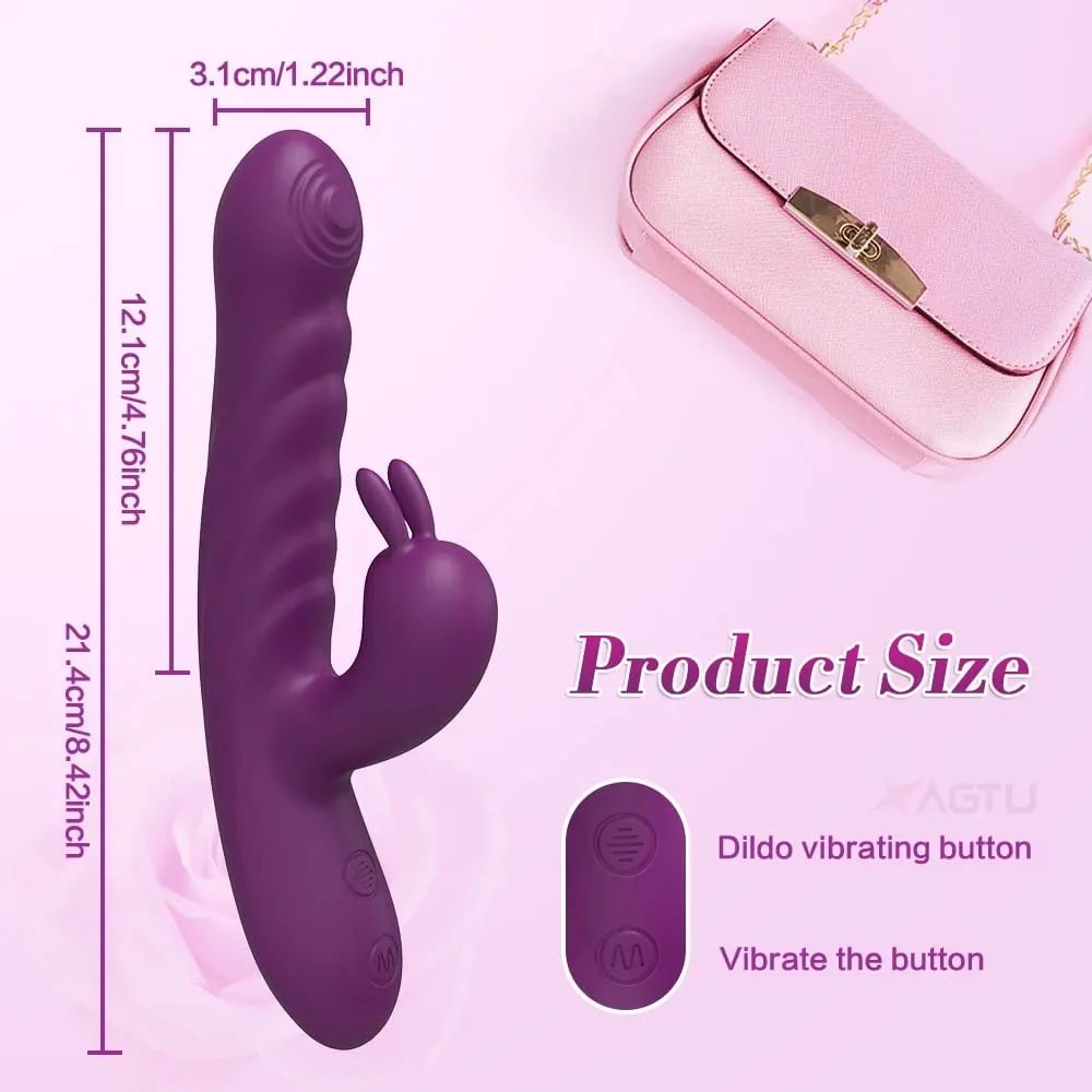 Thrusting Rabbit Vibrator for Women Go and Come G-Spot Dildo Vibrator Clitoris Stimulator Female Masturbation Sex Toy for Women — image 5