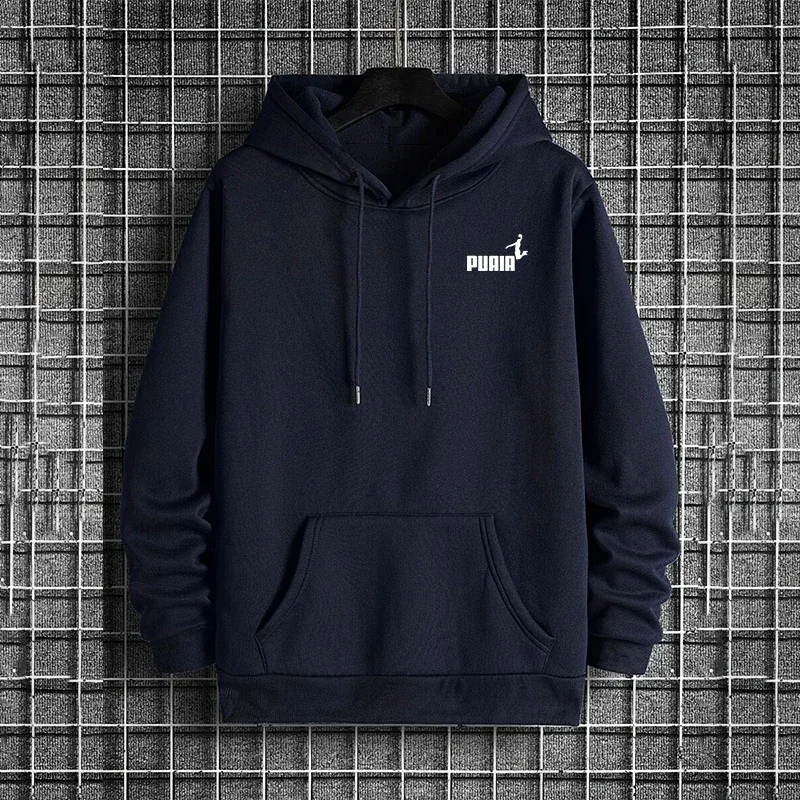 Autumn Winter Male Urban Causal Fashion Sporty Pullover 2026 New Arrival Men's Hoodies High Quality Pure Color Hooded Sweatshirt — image 5