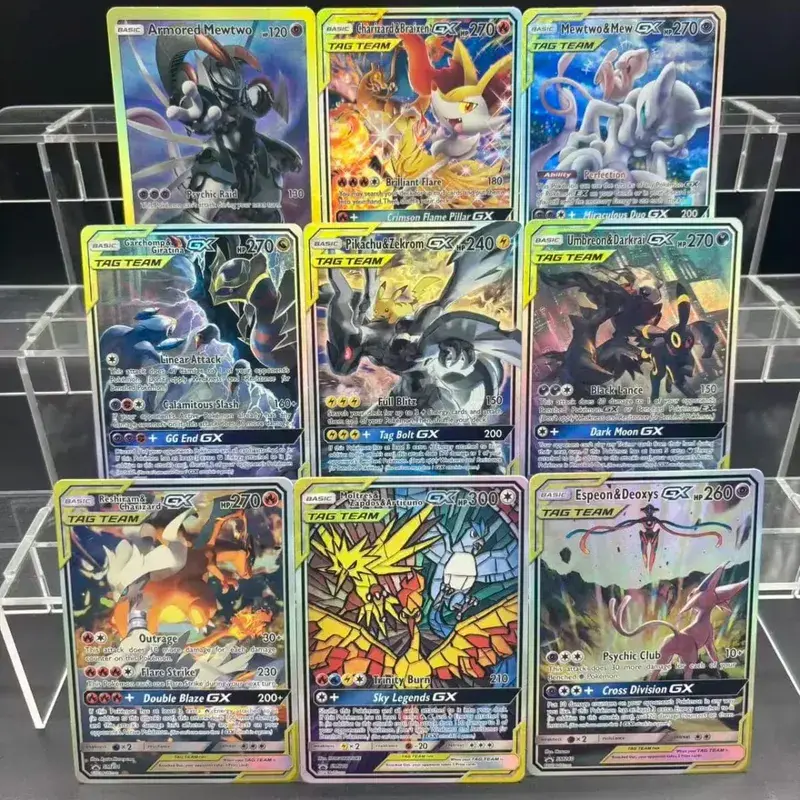 DIY Collection Cards Zekrom Umbreon Espeon Mewtwo GX EN Self Made Single Card Classic Game Anime Card Gift Toy