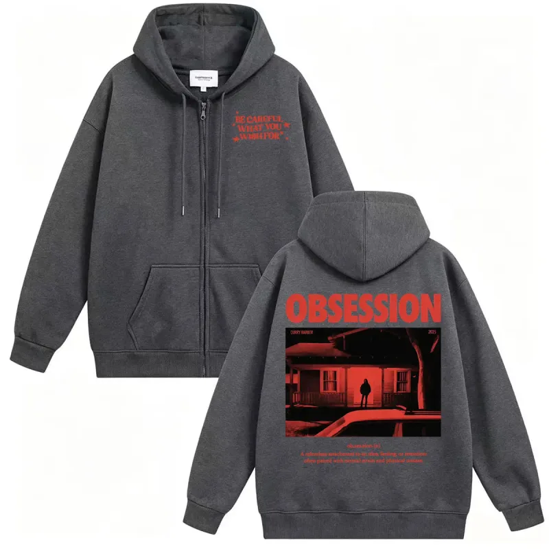 2026 Movie Obsession Sweatshirt Jacket Coats One Wish Willow Be Careful What You Wish for Eye Men's Fashion Retro Zip Up Hoodies