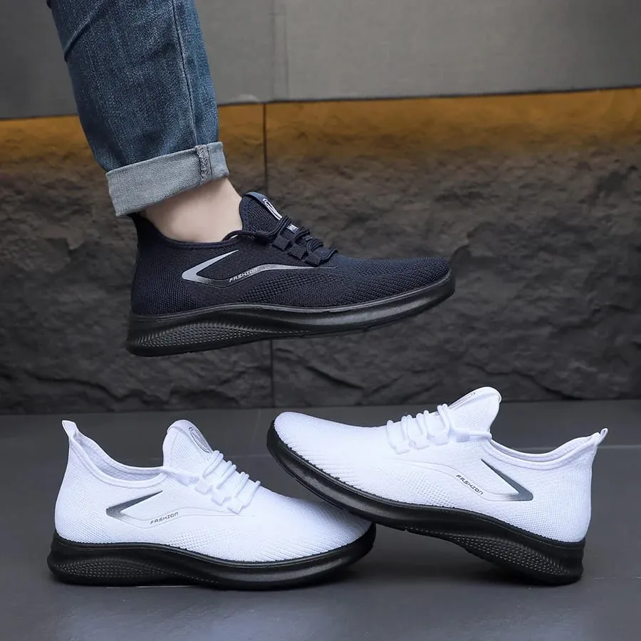 Men Comfort Knitted Loafer Sneakers 2026 New Arrival Breathable Air Knit Upper Slip On Shoes — image 2