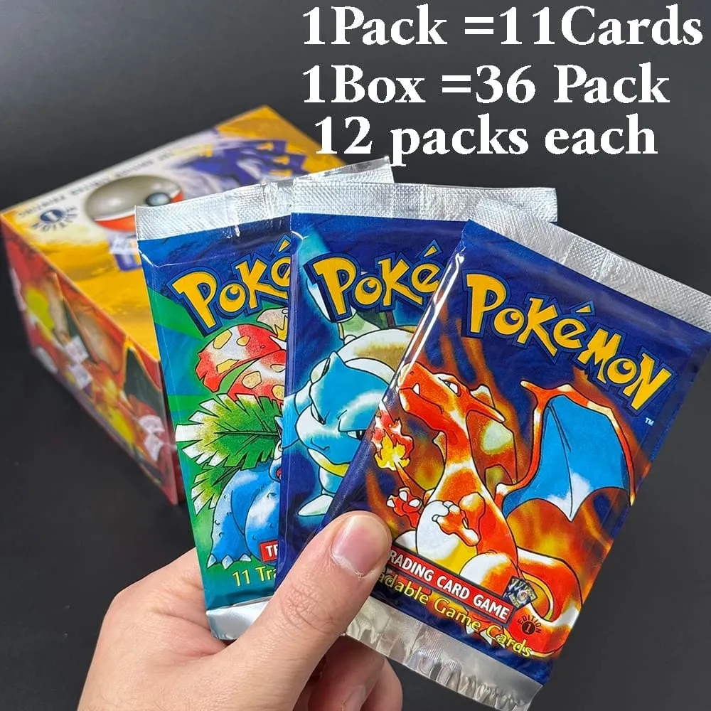 Whole pack PKM 1st Edition Booster Pack PTCG Proxy Cards for Base Set Pack Charizard Blastoise Venusaur TCG Cards 11pcs/Pack Toy — image 5