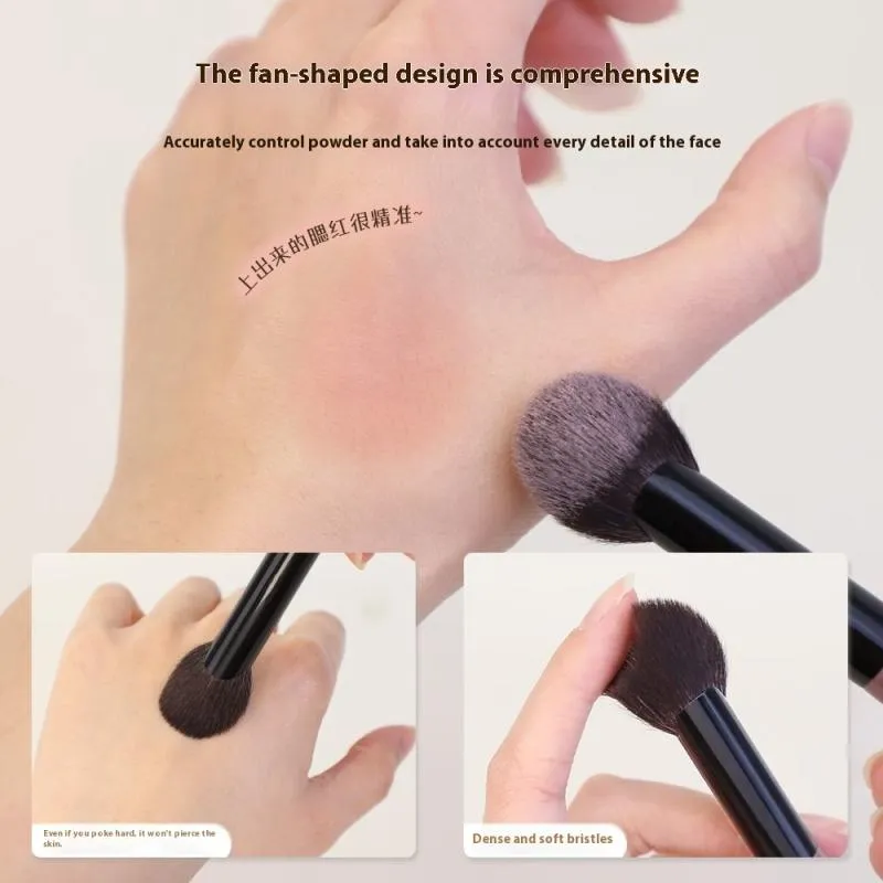 Hot Sale 1 stk Lille Fan Shape Blusher Brush Powder Blush Cream Flydende Blush Makeup Børster Præcise Blush Brush Makeup Værktøj — image 3