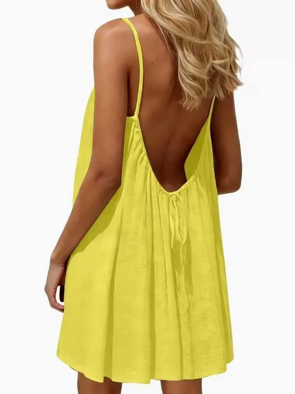 2026 Women's Off-Shoulder Backless Loose Solid Color Dress European Fashion New Style Ladies Strapless Maxi Dress — image 12