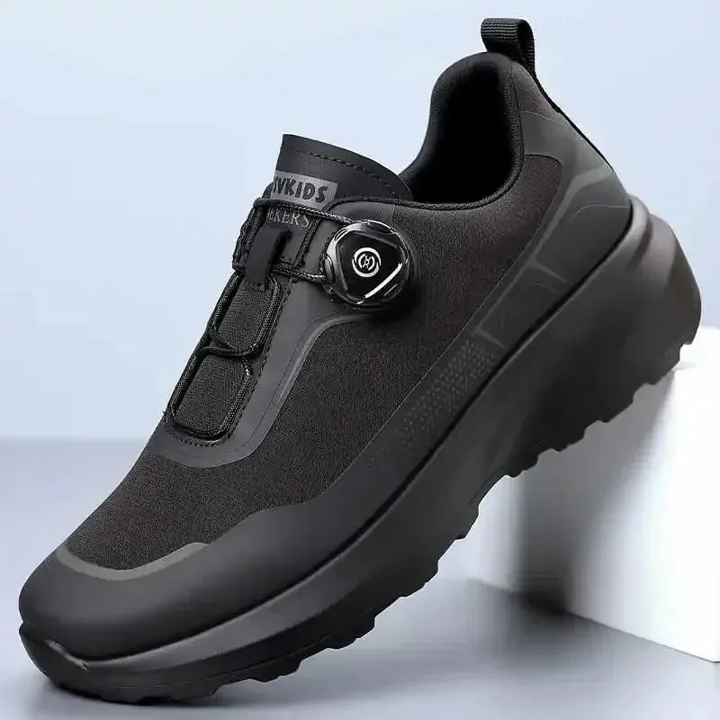 Camping Men's Running Sports Shoes with A Lightweight Comfortable and Versatile Knob Mouth Solid Color Mountaineering Sneakers — image 4