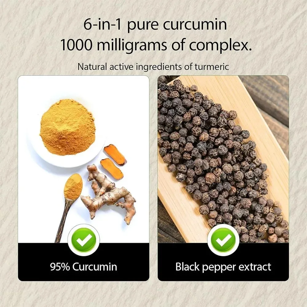 Turmeric Curcumin Supplement 1 000mg – 95% Curcuminoids with Black Pepper & Ginger Supports Joint & Antioxidant Health — image 4
