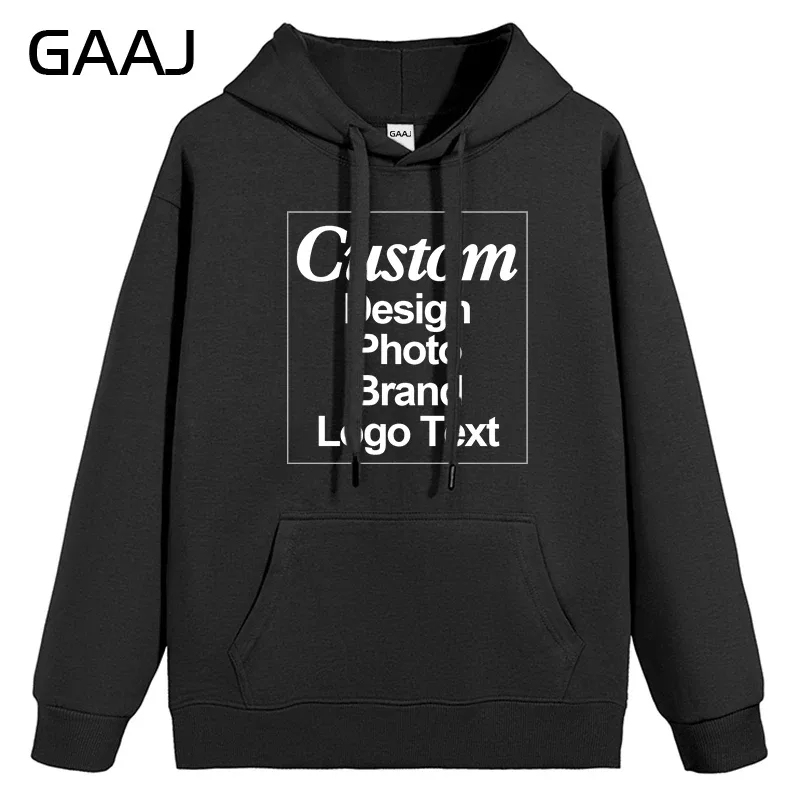 High Quality Custom Hoodie Cotton Sweatshirt Print Embroidery Brand Logo Text Photo Design Men Women Famliy Team Clothing 300g — image 1