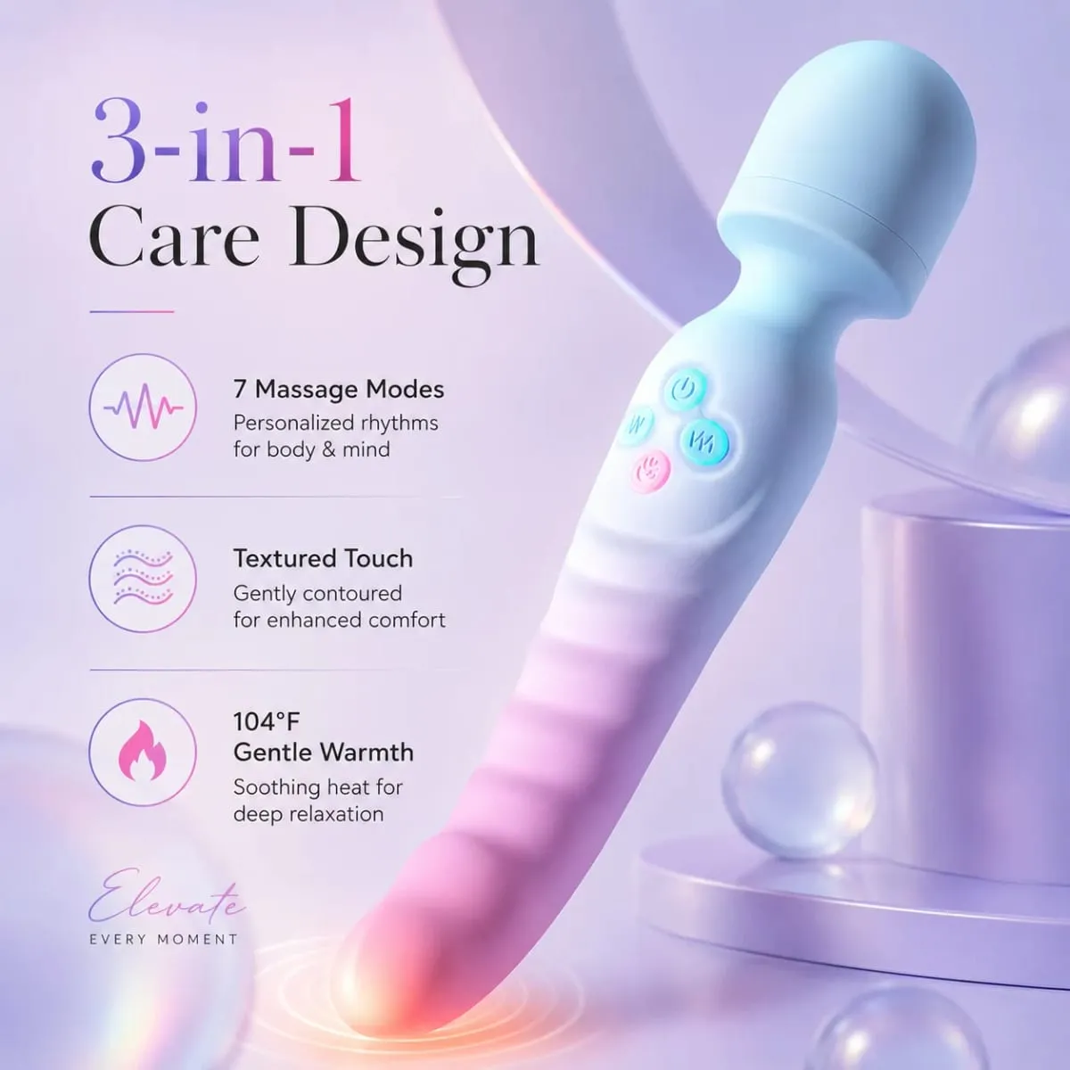 Heating AV Wand Vibrator for Women G-Spot Clit Stimulator Nipples Vagina Massager Magic Wand Female Masturbator Adult Sex Toys — image 4