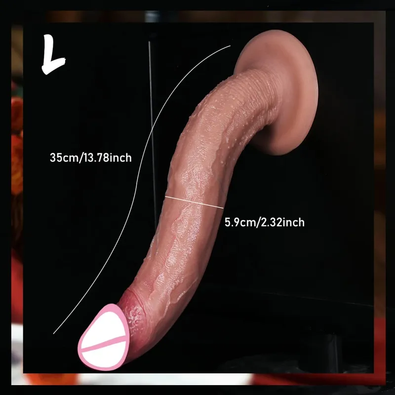 Realistic Long Soft Butt Plug Dildo 3 Sizes Fake Penis Skin Feel Silicone Cock Woman Man Masturbation Suction Cup Anal Sex Toys