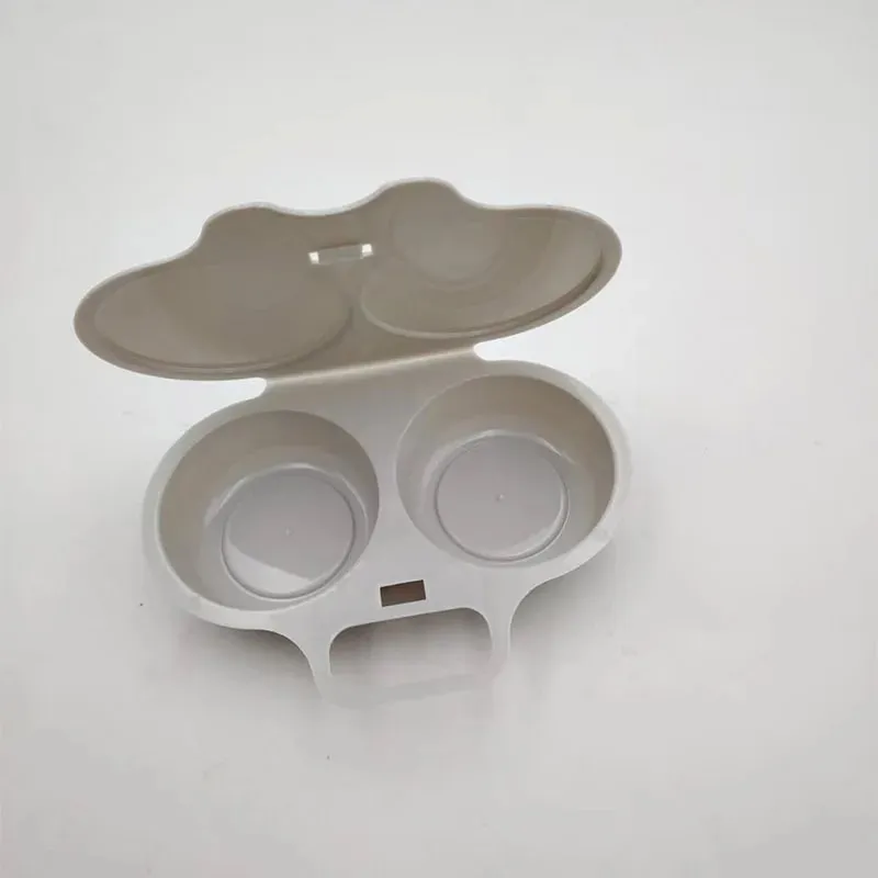 Pentola a vapore per microonde a doppia cavità Cuociuova Friggitrice in plastica per alimenti Stampo per cottura a vapore per uova Accessori da cucina Utensili da cucina