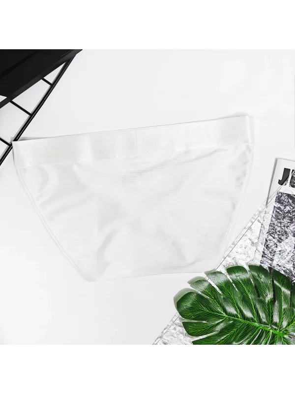 Men's Solid-Color Low-Waist Triangle Underwear Breathable Sexy Bottom Pants Trendy 1-Piece Set Mature Style Promotional Price — image 25