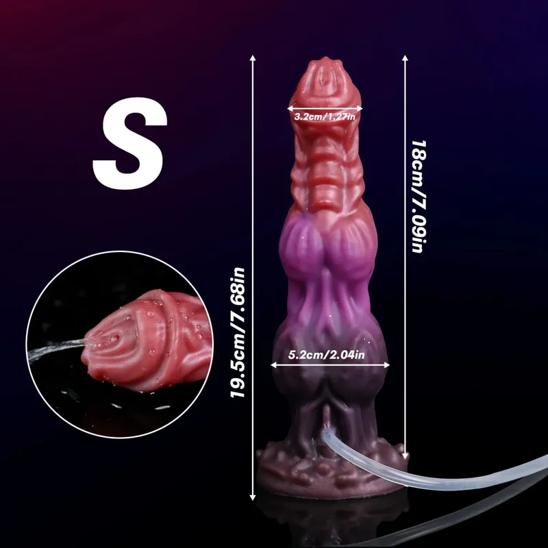 Huge Monster Dildo Squirting Fantasy Dildo Dragon Horse Dog Dildo Knotted Ejaculating Toy Big Anal Silicone Adult Toys for Women