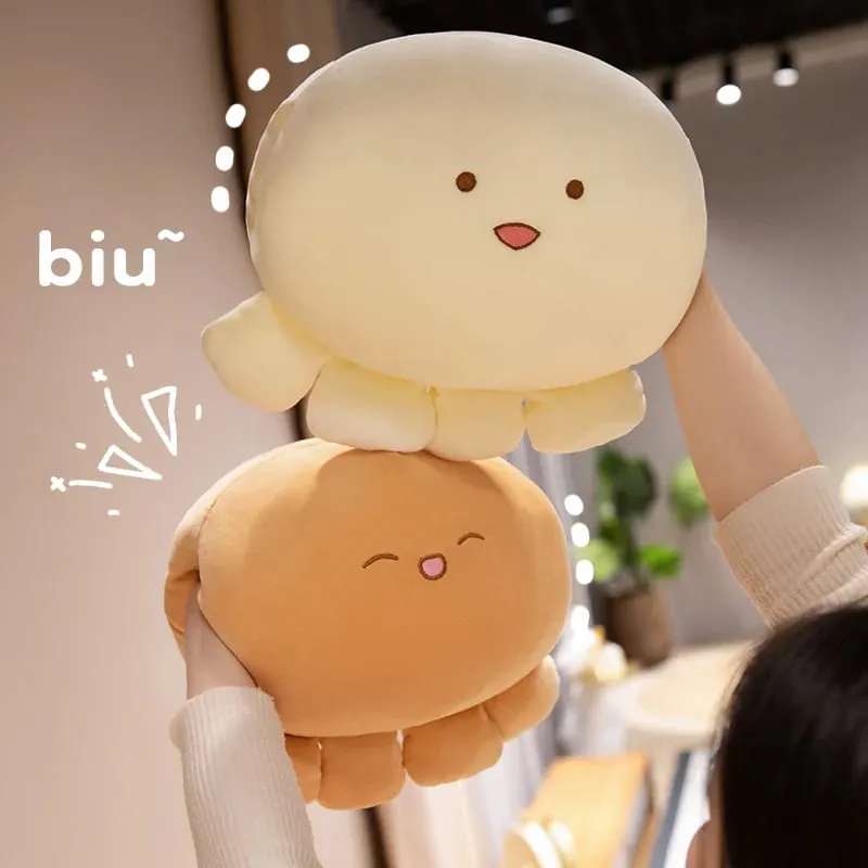 35cm Soft Octopus Plush Pillow Stuffed Ball Shape Aquatic Animal Warm Hands na may mga Butas Warmer Cute Face Plushie Back Support — image 4