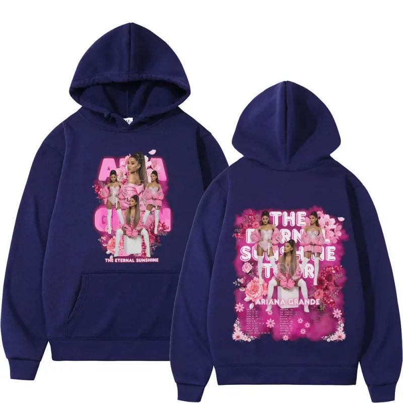 Singer Ariana Grande Tour 2026 Graphic Hoodie Men Women Fashion Pullover Long Sleeves Loose Casual Oversized Fleece Sweatshirts — image 3