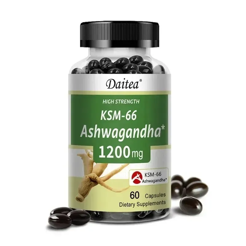 KSM-66 Ashwagandha 1200mg Capsules Stress Relief Energy Focus Muscle Recovery & Mood Support Improves Athletic Performance — image 8