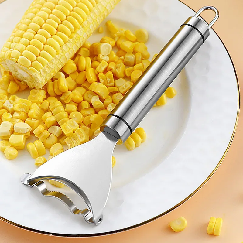 304 Stainless Steel Thresher Corn Slicer Peeler Kitchen Household Corn Cutter Fishing and Corn Peeling Practical Kitchen Tools — image 3