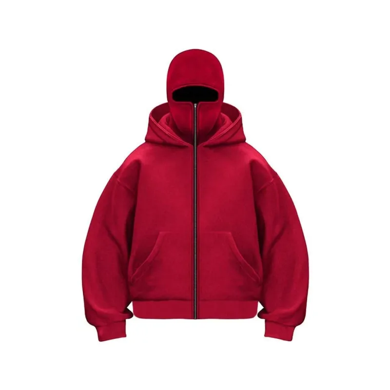 Men's Double-Capped Hooded Jacket For Car And Motorcycle Riding, Warm And Plush, Fashionable And Loose, With Zipper Hood — image 5