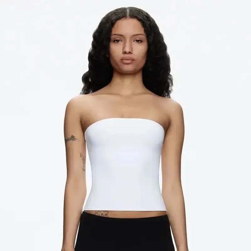 Tank Summer Women's Basic Tube Top Sexy Vest Fabric with High Elasticity and Skin-Friendly Top — image 4