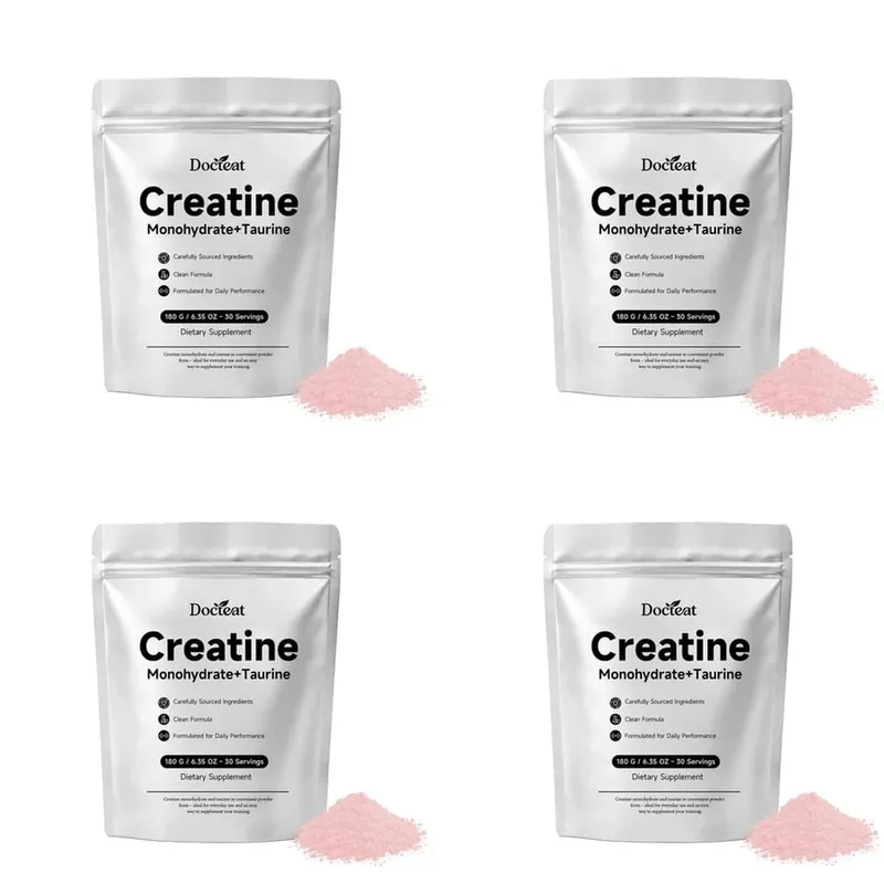 Docteat Creatine Monohydrate+Taurine Powder for ATP Regeneration Speed and Phosphocreatine Store Support 30 Servings 180 G — image 10