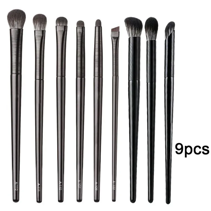 3/6/9PCS Eye Brushes Set Complete Eyeshadow Eyeliner Eyebrow Contour Kit Professional Blending & Detail Makeup Tools