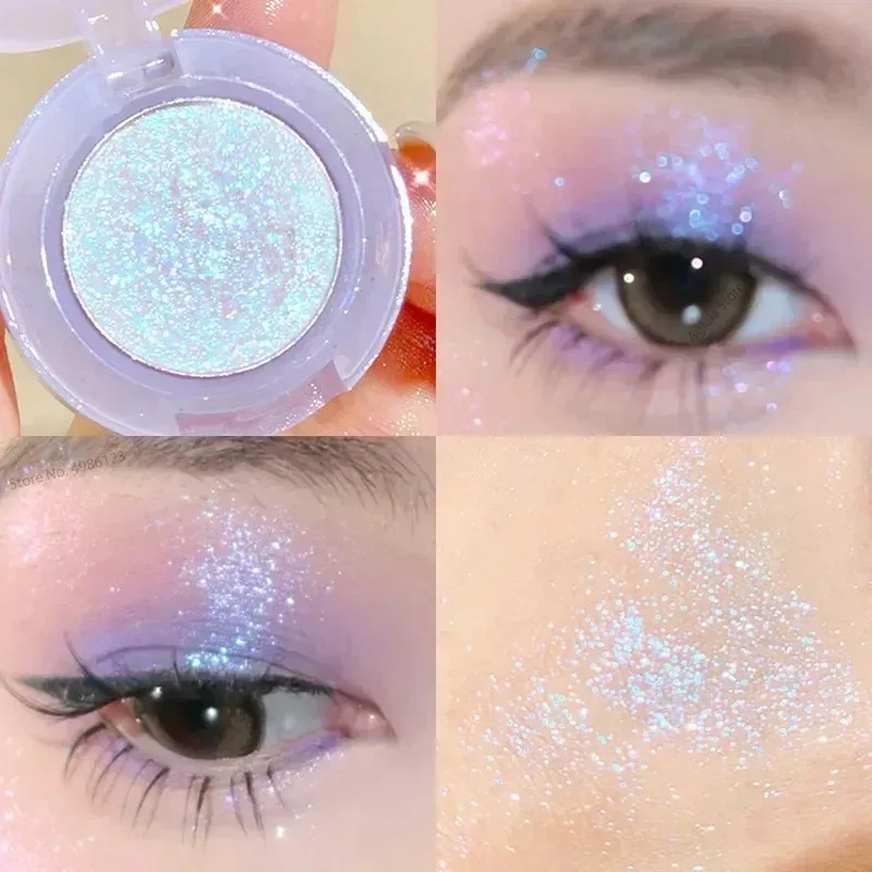 Diamond Glitter Monochrome Eyeshadow Palette Sequins Pearlescent Highlighter Powder Makeup Brighten Shiny Eyes Makeup Cosmetics