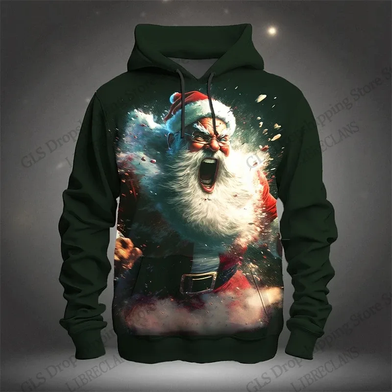 Christmas Mens Santa Claus 3d Print Hoodies Men Women Fashion Vintage Outdoor Hoodie Sweatshit Men Clothing Moletom Masculinos — image 7