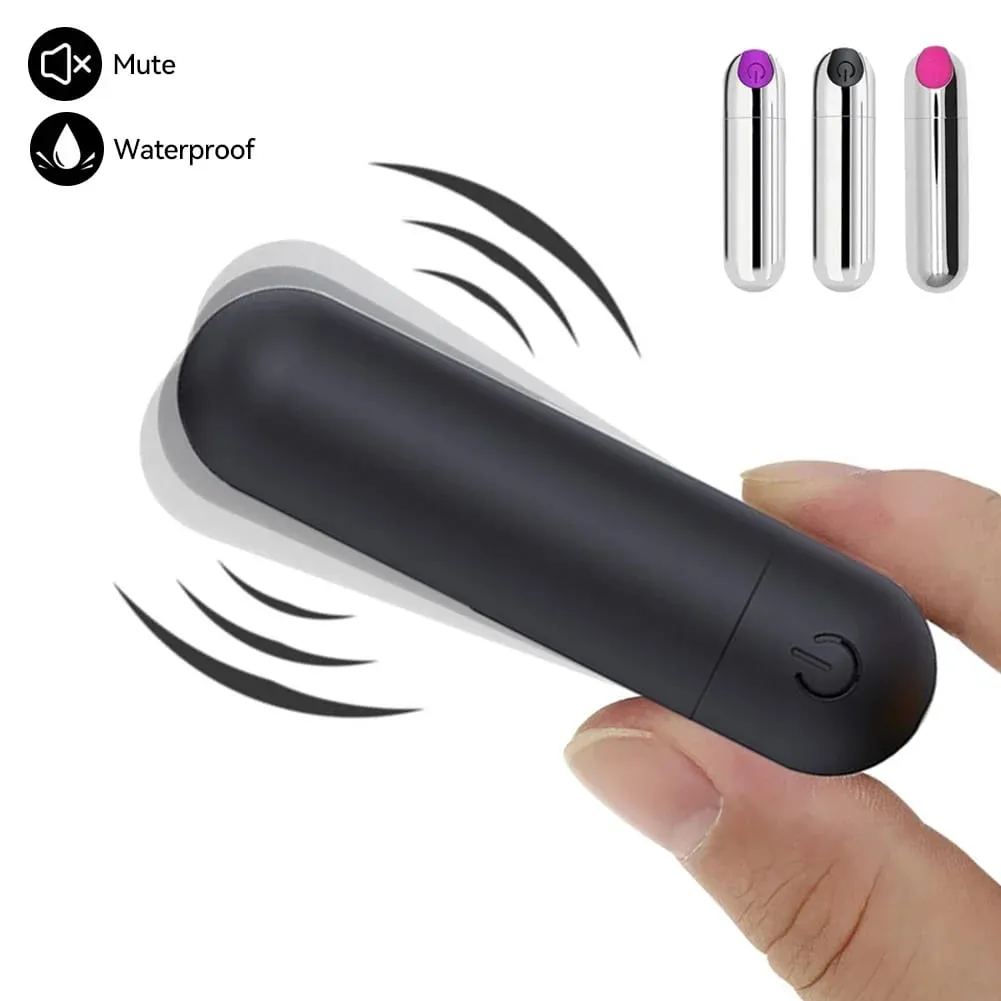 Vibrador bala para ponto g, estimulador de clitóris e mamilo, 10 modos de vibração, portátil, mini massageador anal vaginal, brinquedos sexuais adultos para mulheres