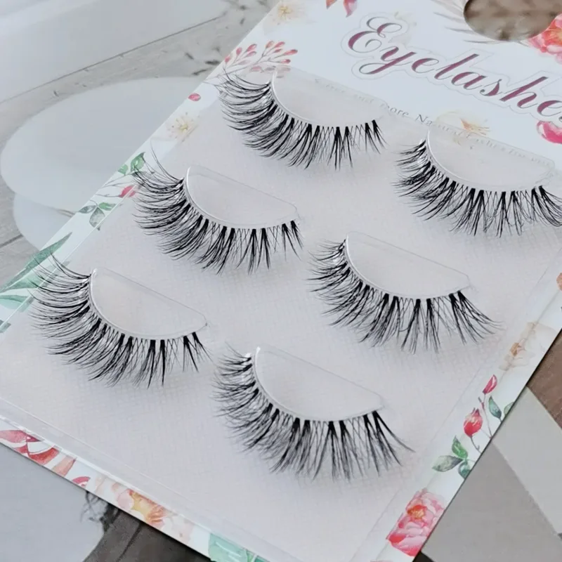 HBZGTLAD3pairsTransparent Terrier Simulation Eye Tail with Long Air Eyelashes Pairs Natural 3D Mink False Eyelashes Makeup Fake — image 12