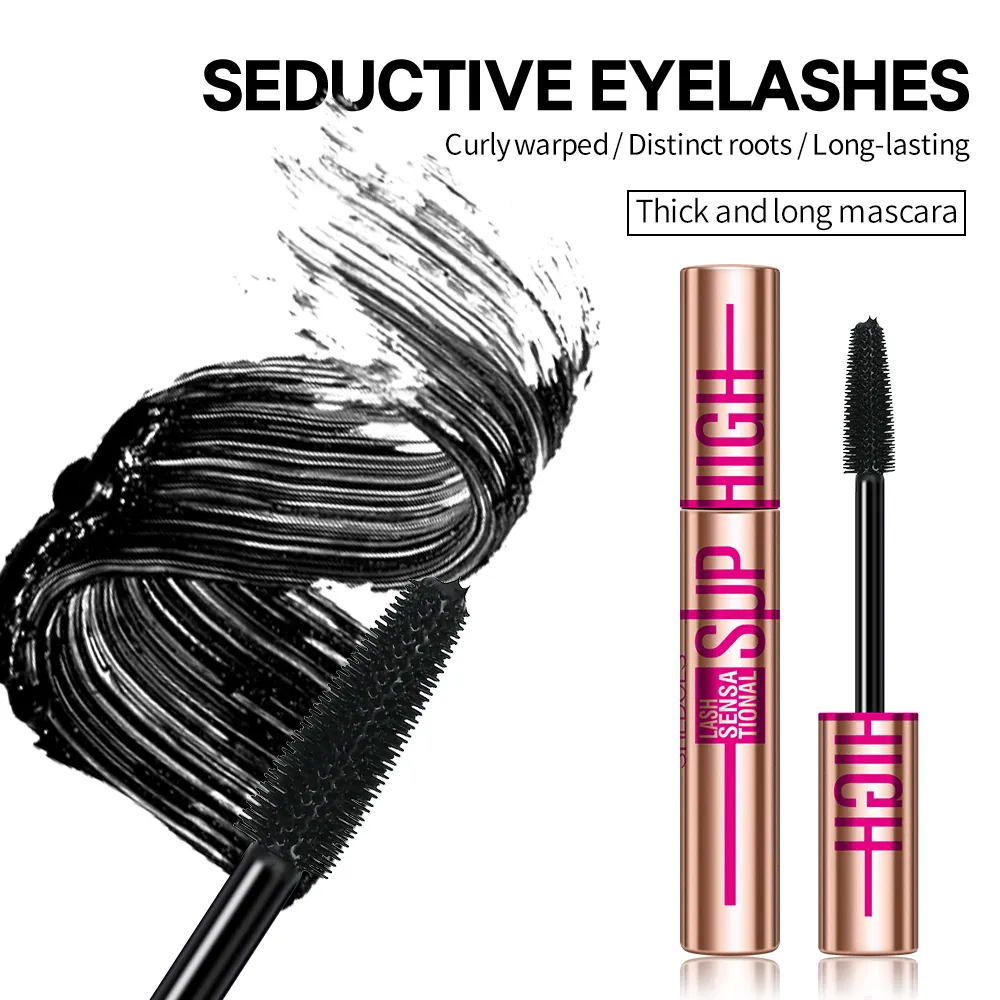 Super High 4D Waterproof Mascara - Volumizing Curling & Lengthening Formula Smudge-Proof Long-Lasting Black Mascara — image 5